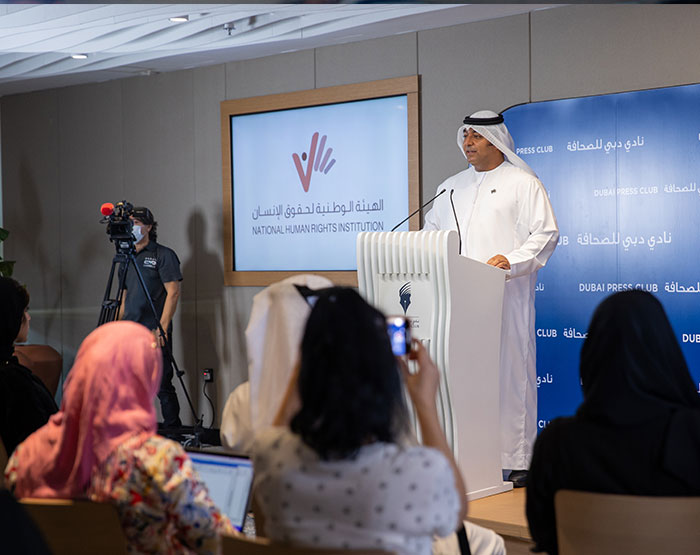 خلال الإحاطة الإعلامية الثالثة للهيئة التي استضافها "نادي دبي للصحافة"  "الوطنية لحقوق الإنسان" تستعرض إنجازات "خطة المئة يوم" للأعمال التأسيسية والتنظيمية